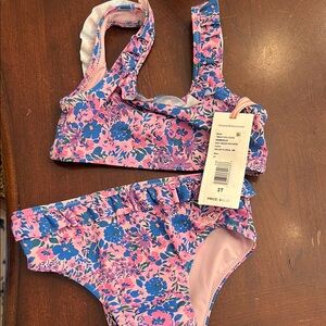 Vineyard Vines Pink and Blue Kids Swim Bikini